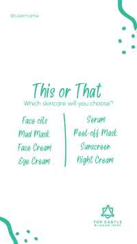 This or That Skincare Facebook Story Design