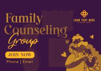 Family Counseling Group Postcard Design
