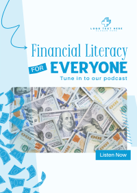 Financial Literacy Podcast Poster Design