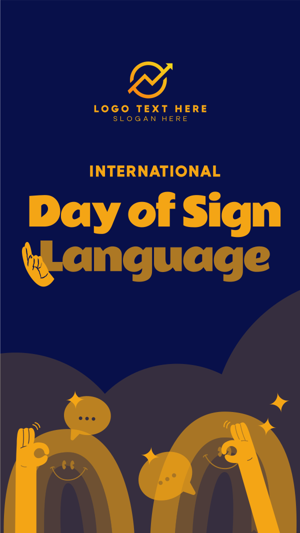 Sign Language Day Facebook Story Design