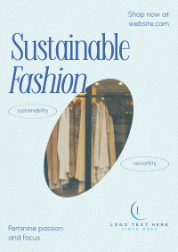 Clean Minimalist Sustainable Fashion Flyer Design