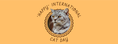 "Happy" Int'l Cat Day Facebook cover Image Preview