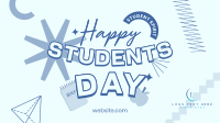 Happy Students Day Animation Design