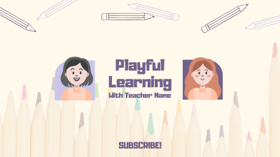 Students Online Class YouTube cover (channel art) Image Preview