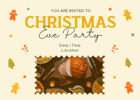 Christmas Eve Party Postcard Design