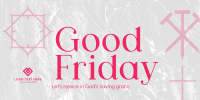 Minimalist Good Friday Greeting  Twitter post Image Preview
