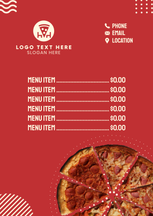Memphis Pizza Menu Image Preview