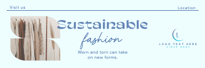Elegant Minimalist Sustainable Fashion Twitter header (cover) Image Preview