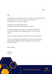 Corporate Hexagon Letterhead Image Preview