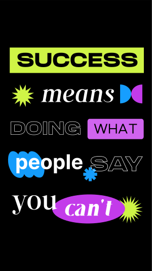 Quirky Success Quote Facebook story Image Preview
