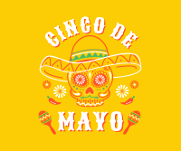 Happy Cinco De Mayo Skull Facebook post Image Preview