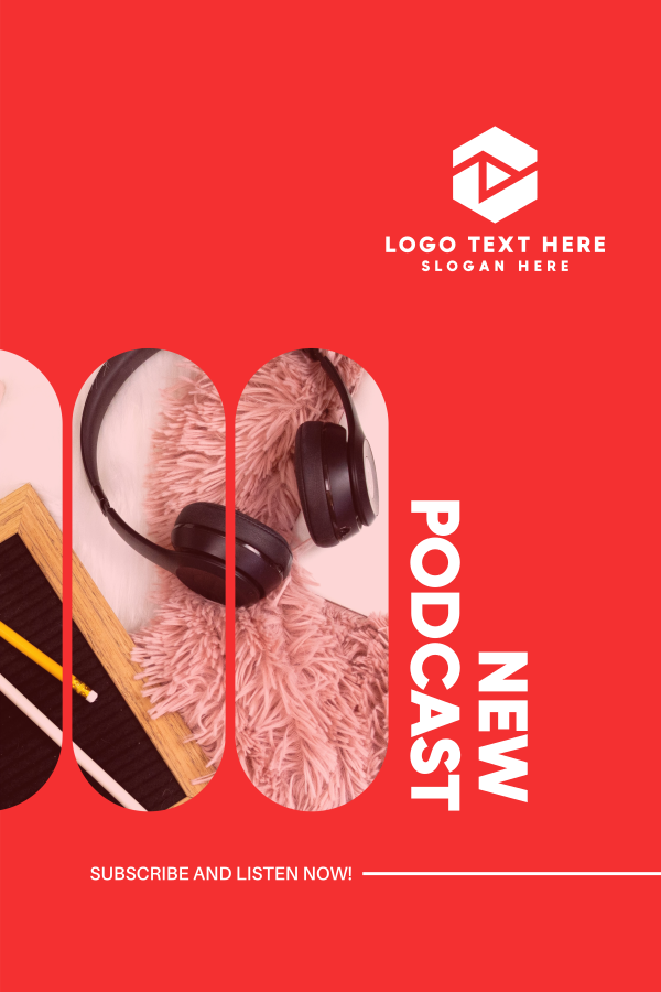 New Podcast Pinterest Pin Design Image Preview