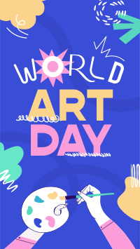 Quirky World Art Day YouTube Short Design
