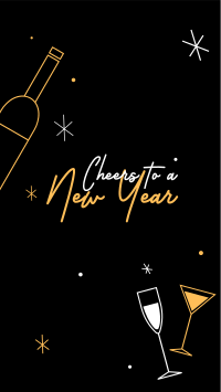 New Year Toast Facebook Story Design