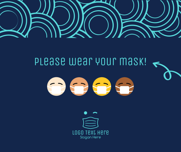 Mask Emoji Facebook Post Design Image Preview