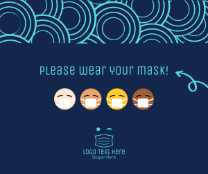 Mask Emoji Facebook post