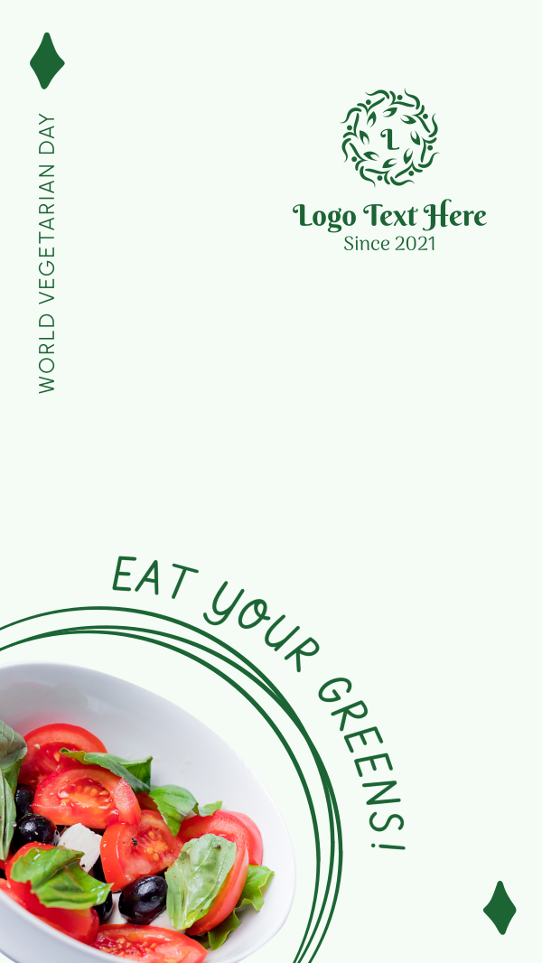 Eat Your Greens Instagram Story Design Image Preview