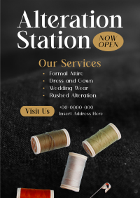 Now Open Alteration Shop Poster Preview