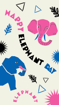 Abstract Elephant Facebook Story Design