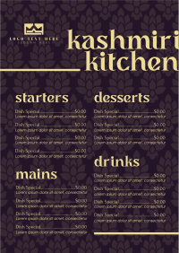 Kitchen Kashmir Menu Image Preview