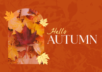 Hello There Autumn Greeting Postcard Image Preview