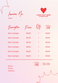 Fancy Script Invoice Image Preview