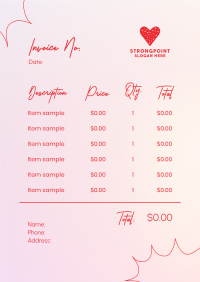 Fancy Script Invoice Image Preview