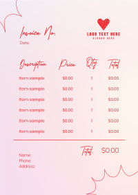 Fancy Script Invoice Preview