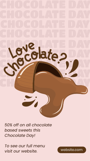 Love Chocolate? Facebook story Image Preview