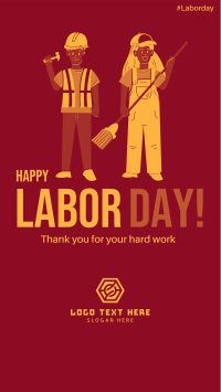 Happy Workers Facebook story Image Preview