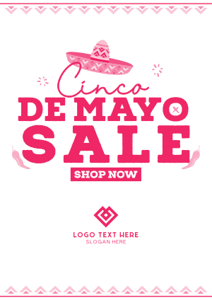 Party with Sombrero Sale Flyer Image Preview
