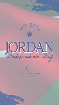 Jordan Independence Flag  YouTube Short Design