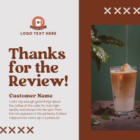 Elegant Cafe Review Instagram Post Design