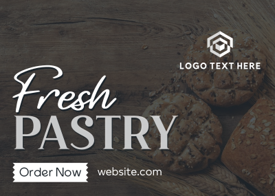 Rustic Pastry Bakery Postcard Image Preview