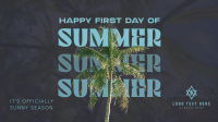 Summer Palm Tree Animation Image Preview