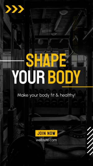 Shape Your Body Instagram story Image Preview