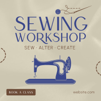 Sewing Workshop Instagram Post Preview