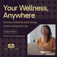 Wellness Online Therapy Instagram Post Design