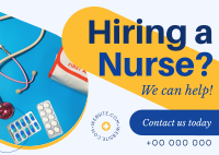 Nurse for Hire Postcard Design
