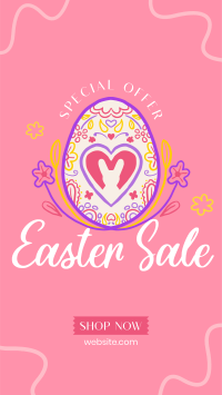 Floral Egg with Easter Bunny and Shapes Sale YouTube short Image Preview