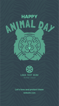 A Happy Lion Facebook Story Design