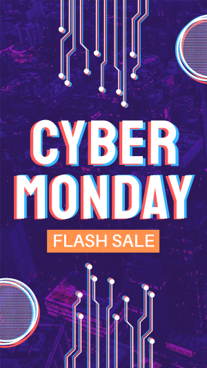 Cyber Monday Flash Sale Facebook story