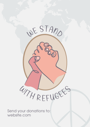 World Refugee Hand Lineart Flyer Image Preview