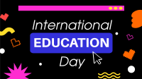 Playful Cute Education Day Animation Image Preview