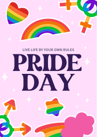 Pride Day Stickers Flyer Image Preview