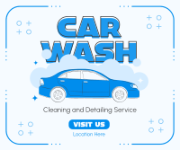 Car Cleaning and Detailing Facebook Post Design