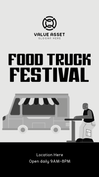 Retro Food Truck Festival Instagram Reel Image Preview