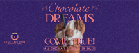 Retro World Chocolate Day Facebook cover Image Preview