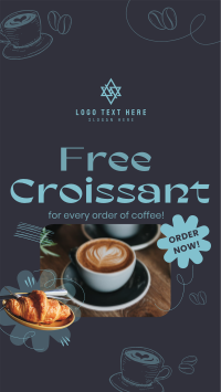 Croissant Coffee Promo TikTok Video Design