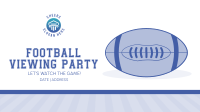 Football Viewing Party Facebook Event Cover Design